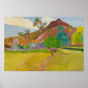 Poster Paul Gauguin - paysage de Tahitian