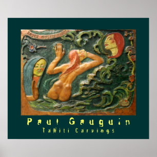 Poster Paul Gauguin: Tahiti Carvings
