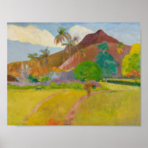 Poster Paul Gauguin - Tahitian Landscape