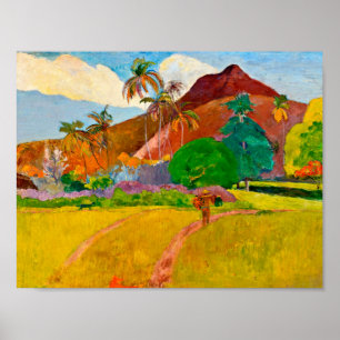 Poster Paul Gauguin - Tahitian Landscape