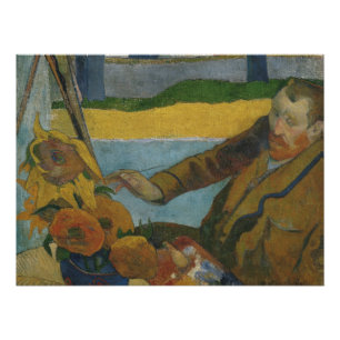 Poster Paul Gauguin Vincent van Gogh peinture tournesols