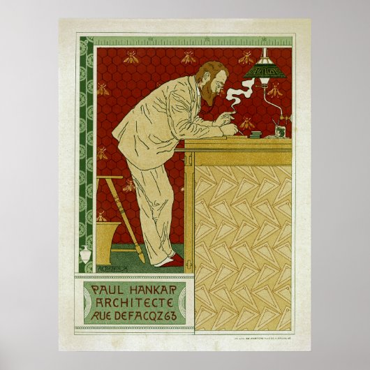 Poster Paul Hankar, Architecte (Devant)