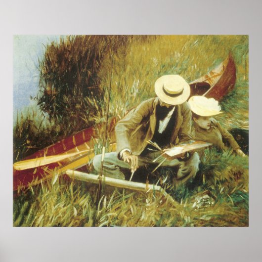Poster Paul Helleu Sketching, John Singer Sargent (Devant)