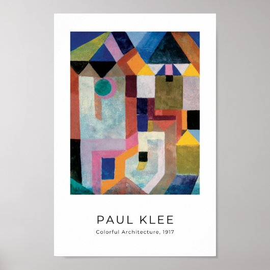 Poster Paul Klee, Architecture colorée - Art Abstrait (Devant)