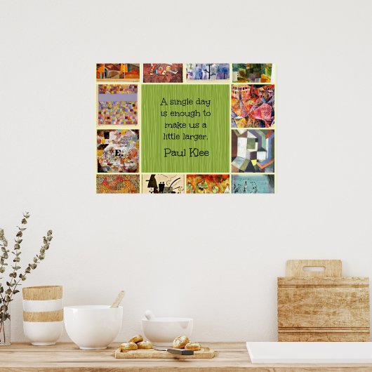 Poster Paul Klee Art Collage with Quotation (Cuisine)