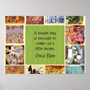 Poster Paul Klee Art Collage with Quotation