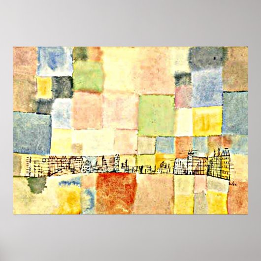 Poster Paul Klee art - Neuer Stadtteil en M (Devant)