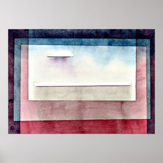 Poster Paul Klee art: Resting, painting by Paul Klee (Devant)