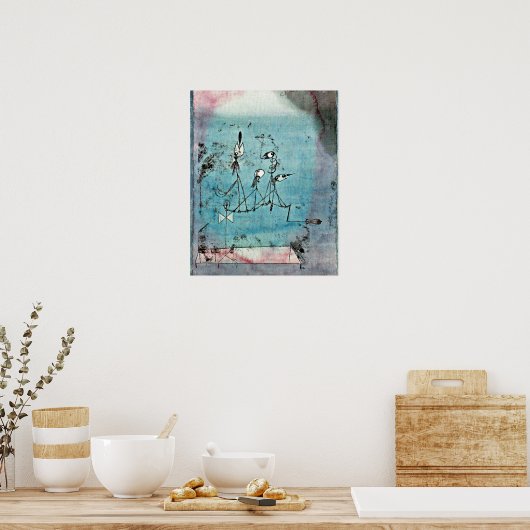 Poster Paul Klee art, Twitter Machine (Cuisine)