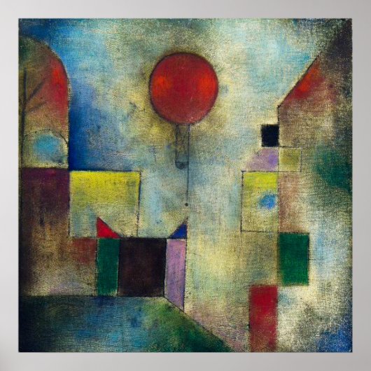 Poster Paul Klee : Ballons rouges (Devant)