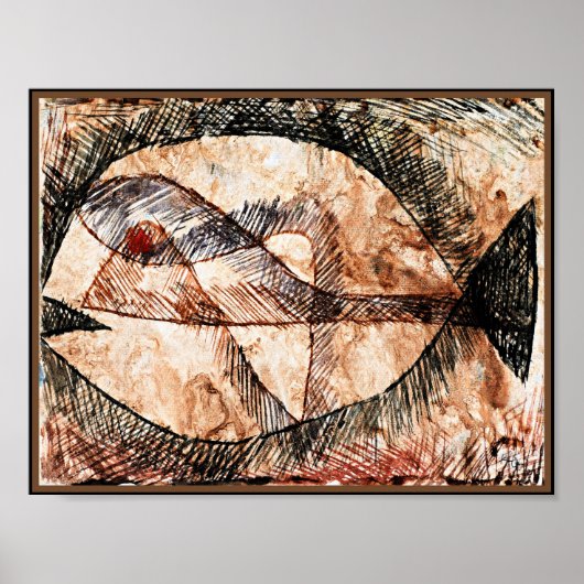 Poster Paul Klee - C.-C.=Fisch, art abstrait (Devant)