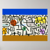 Poster Paul Klee Expressionniste Abstrait Rich Harbour (Devant)