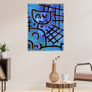Poster Paul Klee famous painting, Captive,