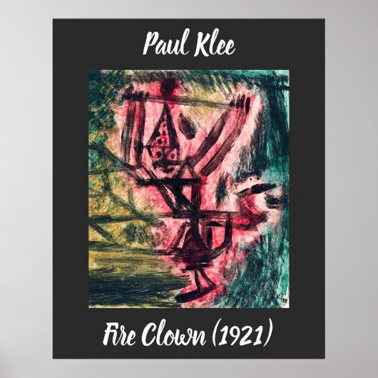 Poster Paul Klee Fire Clown (Devant)