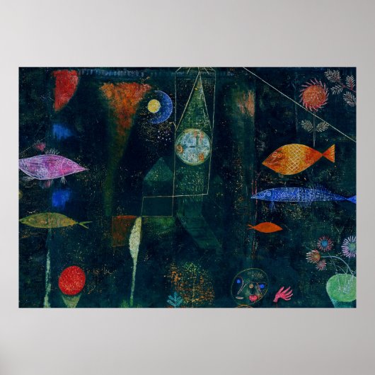 Poster Paul Klee Fish Magic Peinture Abstraite Art graphi (Devant)