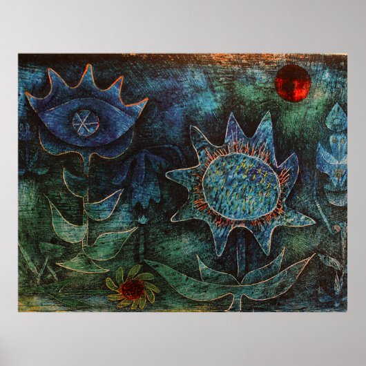 Poster Paul Klee Fleurs Dans La Nuit (Devant)
