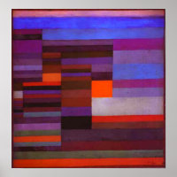 Paul Klee Incendie dans l'affiche du soir