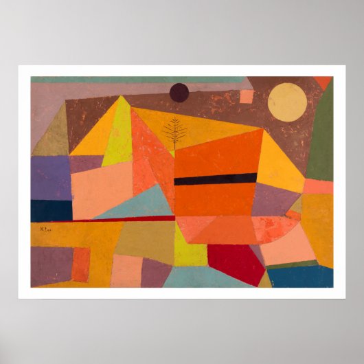 POSTER : PAUL KLEE : JOYFUL MOUNTAIN LANDSCAPE (Voorkant)
