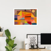 POSTER : PAUL KLEE : JOYFUL MOUNTAIN PAYSAGE (Bureau à domicile)