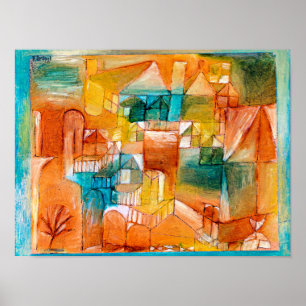 Poster Paul Klee peinture, Fascade Brown-vert