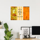Poster Paul Klee Peintures et Paul Klee Citation (Bureau à domicile)