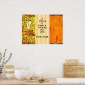 Poster Paul Klee Peintures et Paul Klee Citation (Cuisine)