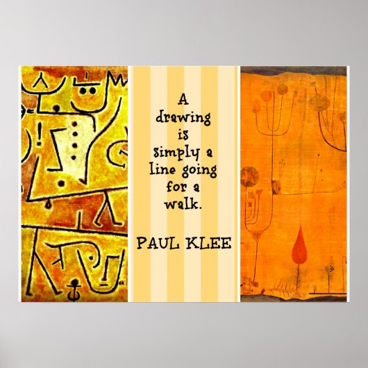 Poster Paul Klee Peintures et Paul Klee Citation (Devant)