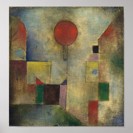 Poster Paul Klee Red Balloon (Devant)
