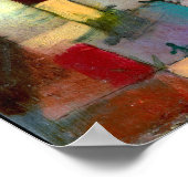 Poster Paul Klee Red Green et rythmes violet-jaune (Coin)