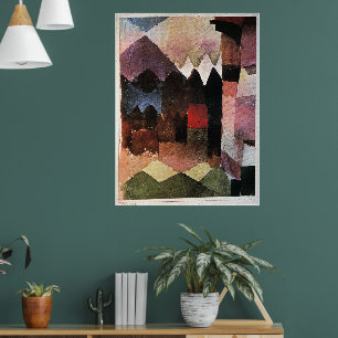 Poster Paul Klee - Sèche-cheveux dans le jardin de Marc,