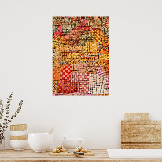 Poster Paul Klee - Town Castle Kr. (Cuisine)