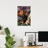 Poster Paul Monet lisant, œuvre d'art populaire, (Bureau à domicile)