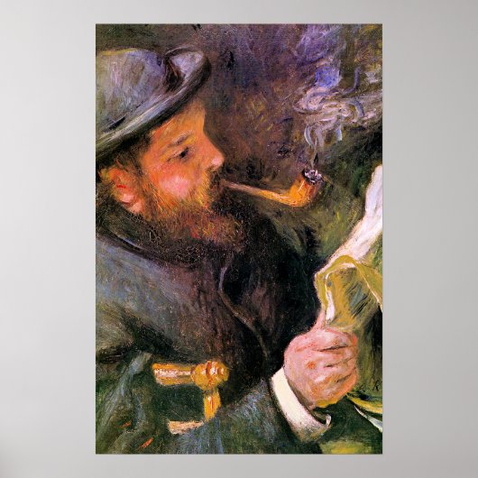 Poster Paul Monet lisant, œuvre d'art populaire, (Devant)
