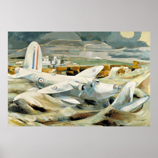 Poster Paul Nash - Defense of Albion, famous painting, (Devant)