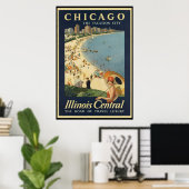 Poster Paul Proehl Chicago Ville de vacances (Bureau à domicile)