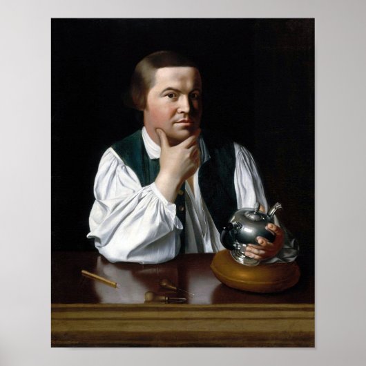 Poster Paul Revere Portrait - John Singleton Copley 1768 (Devant)