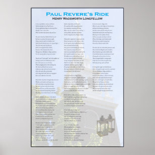 Poster Paul Revere's Midnight Ride par Longfellow