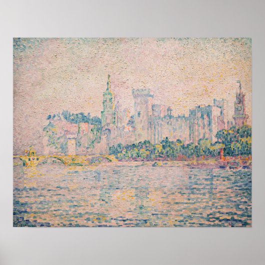 Poster Paul Signac - Avignon, matin (Devant)