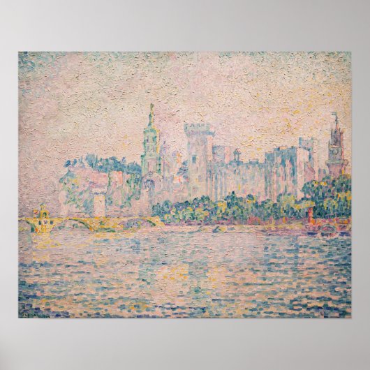 Poster Paul Signac - Avignon, matin (Devant)
