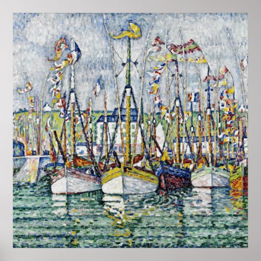 Poster Paul Signac - Bénédiction De La Flotte De Thon À G (Devant)