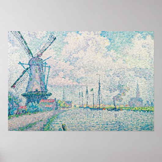 Poster Paul Signac - Canal d'Overschie (Devant)