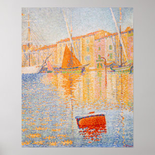 Poster Paul Signac - La Bouée Rouge, Saint-Tropez