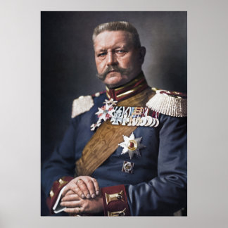 Poster Paul von Hindenburg 1914 Colorisé