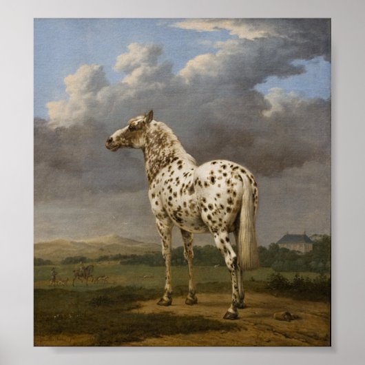 Poster Paulus Potter - Le Cheval Piebald. Image vintage (Devant)