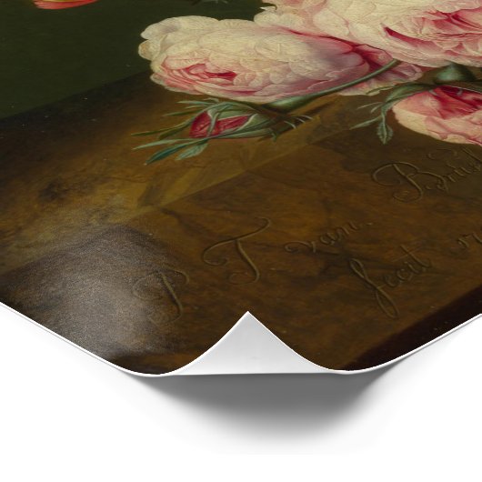 Poster Paulus Theodorus Van Brussel - Fleurs Dans Un Vase (Coin)