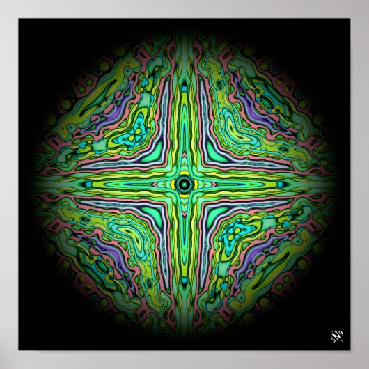 Poster Paupière psychédélique d'un enfer coloré v1 (Devant)