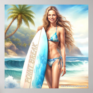 Poster Pause du point d'action fille