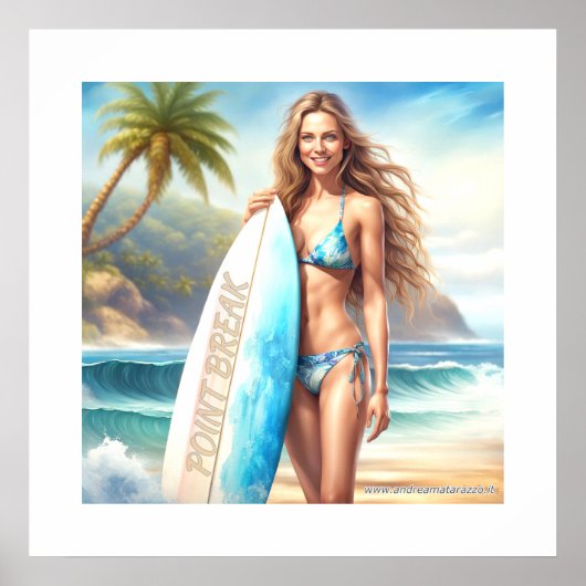 Poster Pause du point d'action fille (Devant)
