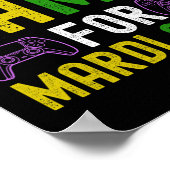 Poster Pause Mon Jeu Pour Mardi Gras Jeu Vidéo Mardi Gra (Coin)