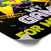 Poster Pause Mon Jeu Pour Mardi Gras Jeu Vidéo Mardi Gra (Coin)